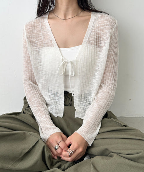 フロントリボンシアーカーディガン | CL2255053 | ホワイト