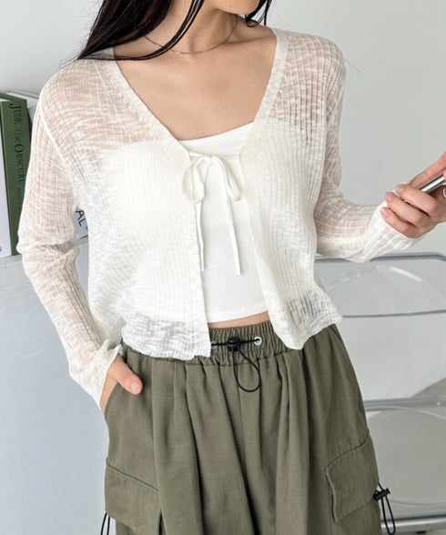 フロントリボンシアーカーディガン | CL2255053 | ホワイト