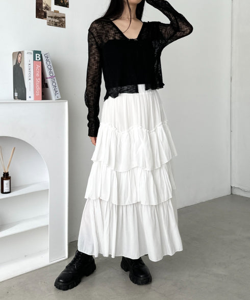 フロントリボンシアーカーディガン | CL2255053 | ブラック