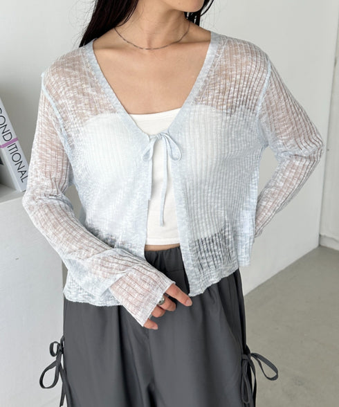 フロントリボンシアーカーディガン | CL2255053 | ブルー