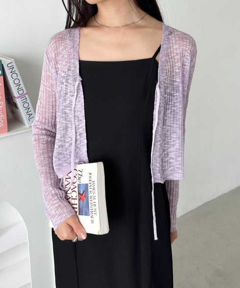 フロントリボンシアーカーディガン | CL2255053 | パープル