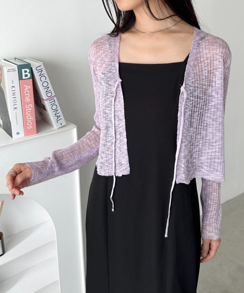 フロントリボンシアーカーディガン | CL2255053 | パープル