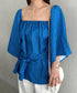 オフショル小花柄ボリュームブラウス | MD2253010 | ブルー