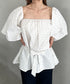 オフショル小花柄ボリュームブラウス | MD2253010 | ホワイト