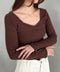アンバランスネックデザイントップス | MD2253011 | ブラウン