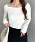 アンバランスネックデザイントップス | MD2253011 | ホワイト