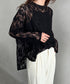 総レースビッグシルエットトップス | MD2253013 | ブラック