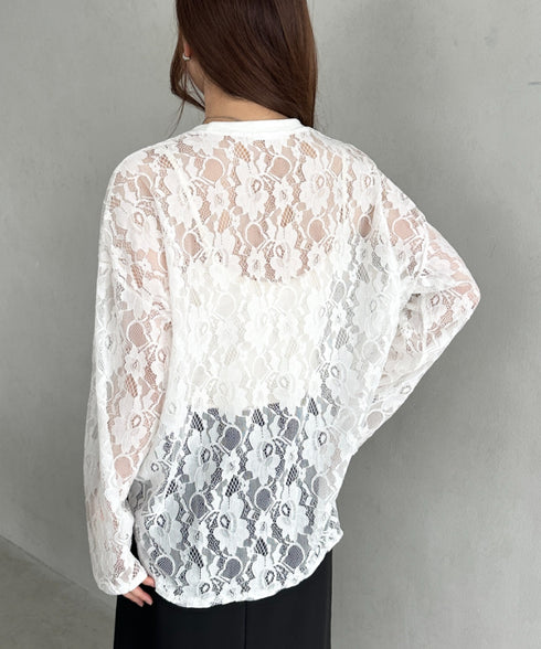 総レースビッグシルエットトップス | MD2253013 | ホワイト