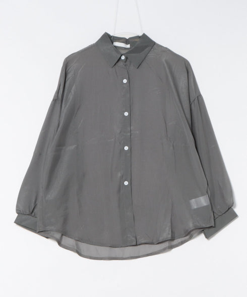 ビッグシルエット ボリュームスリーブシアーシャツ | WR2253008 | グレー