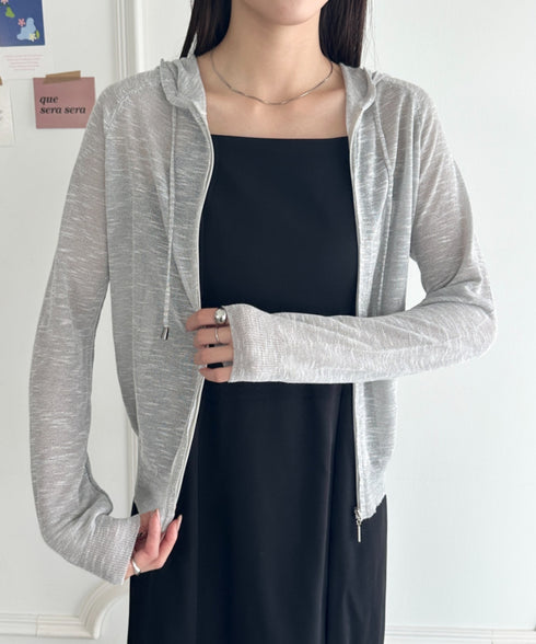 フード付きシアージップパーカー | WR2253002 | グレー