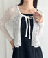 ショート丈フロントリボンカーディガン | WR2253003 | ホワイト