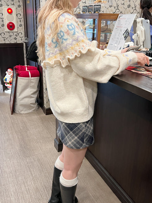 lovely ribbon frill cardigan | SL2243639 | アイボリー