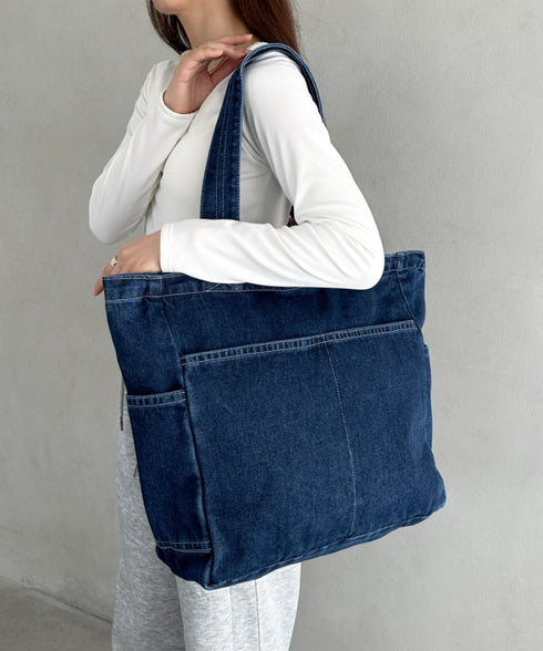 【A4収納可能】デニムトートバッグ | MD1252054 | ブルー