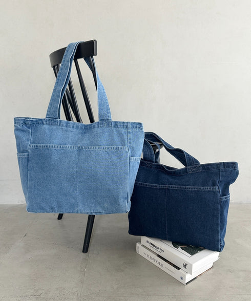 【A4収納可能】デニムトートバッグ | MD1252054 | ブルー