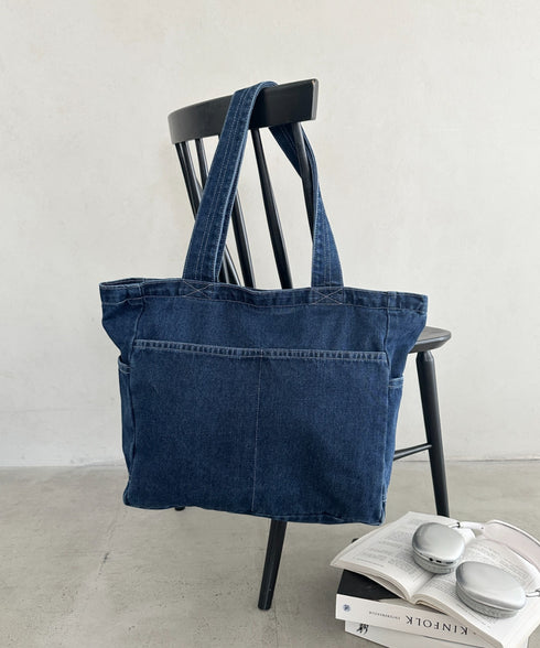 【A4収納可能】デニムトートバッグ | MD1252054 | ブルー