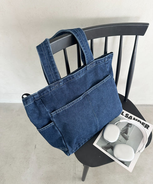 【A4収納可能】デニムトートバッグ | MD1252054 | ブルー