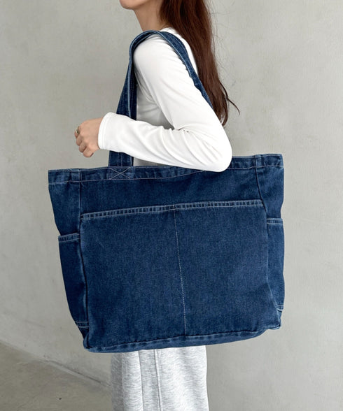 【A4収納可能】デニムトートバッグ | MD1252054 | ブルー
