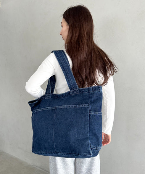 【A4収納可能】デニムトートバッグ | MD1252054 | ブルー