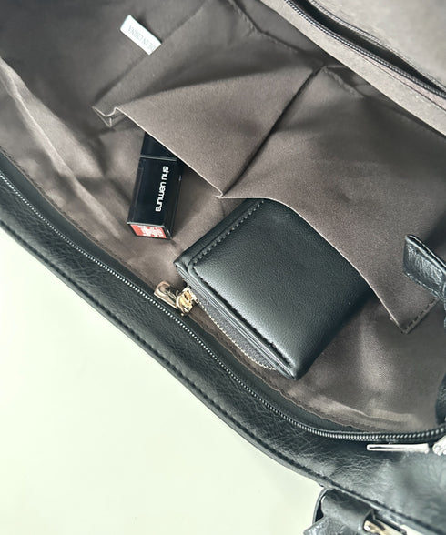 【A4収納可能/通勤/通学】PU2WAYショルダーバッグ トートバッグ | MD1253014 | ブラック