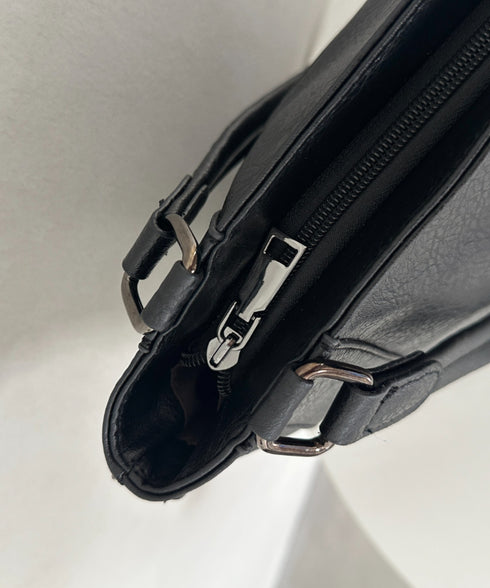 【A4収納可能/通勤/通学】PU2WAYショルダーバッグ トートバッグ | MD1253014 | ブラック