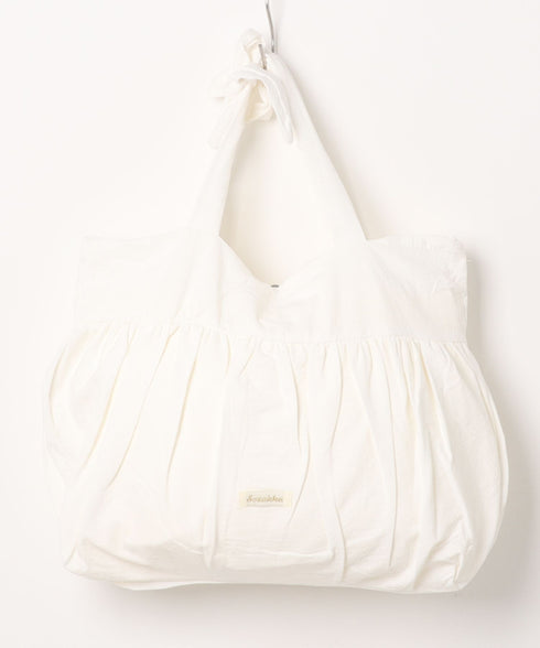 【A4収納可能】フリルリボントート | WR1252032 | ホワイト