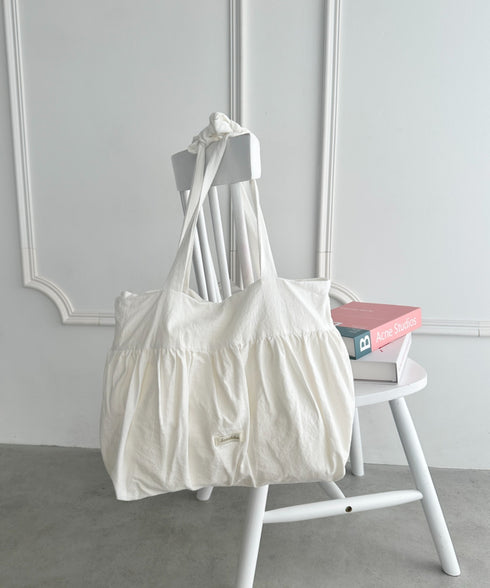 【A4収納可能】フリルリボントート | WR1252032 | ホワイト