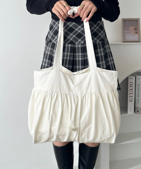 【A4収納可能】フリルリボントート | WR1252032 | ホワイト