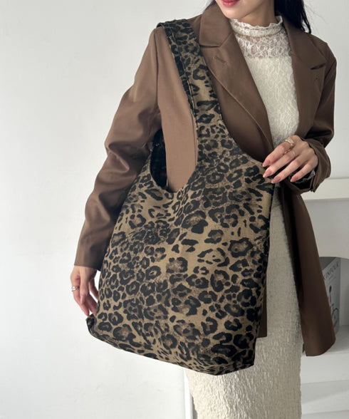 【A4収納、大容量】2WAYトラベルトート マザーズバッグ レオパードトートバッグ | WR1252033 | レオパード