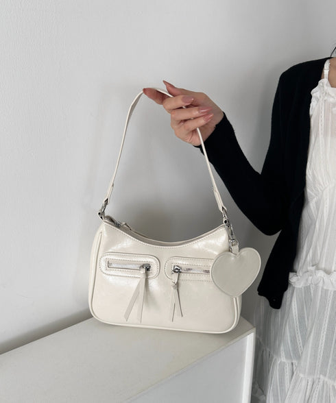 ハートチャーム付きPU 2WAYショルダーバッグ | WR1253012 | オフホワイト