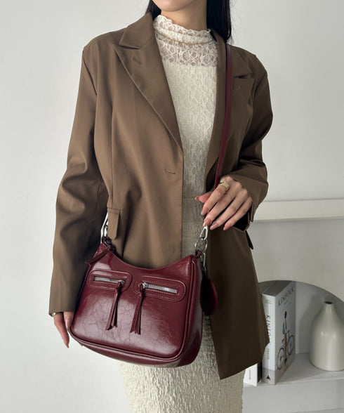 ハートチャーム付きPU 2WAYショルダーバッグ | WR1253012 | レッド