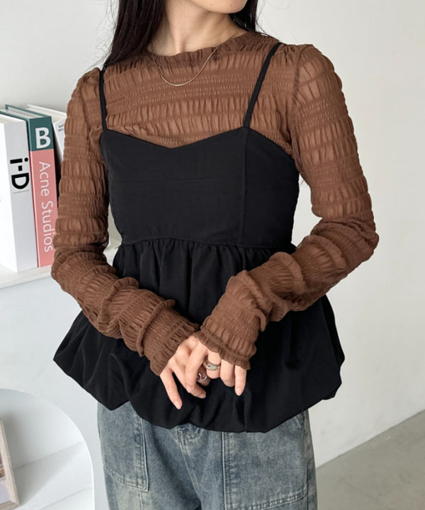 シャーリングシアートップス | CL2253003 | ブラウン