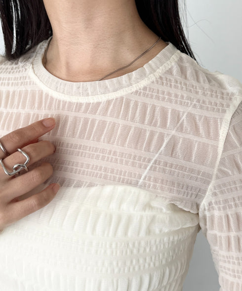 シャーリングシアートップス | CL2253003 | アイボリー