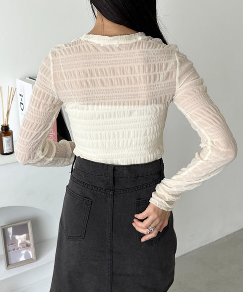 シャーリングシアートップス | CL2253003 | アイボリー