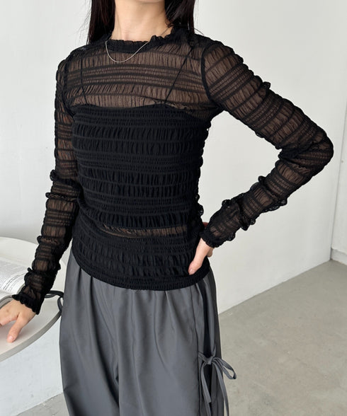 シャーリングシアートップス | CL2253003 | ブラック