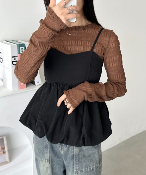 シャーリングシアートップス | CL2253003 | ブラウン