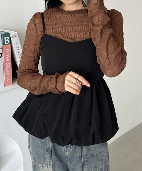 シャーリングシアートップス | CL2253003 | ブラウン