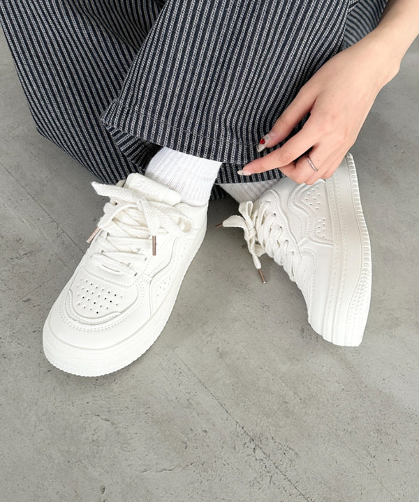 ボリュームソール厚底コートスニーカー | BA3256005 | ホワイト