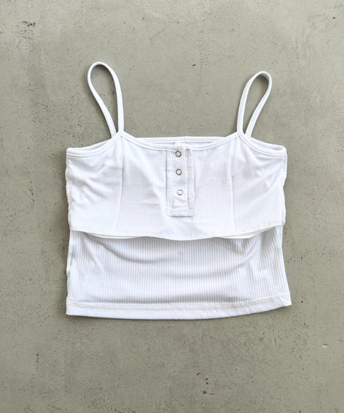 【2点セット】スナップボタンリブアンサンブル | BA2253001 | ホワイト