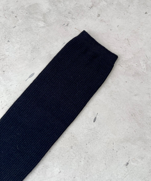 コットンレース付きリブレッグウォーマー | SL6256023 | ブラック