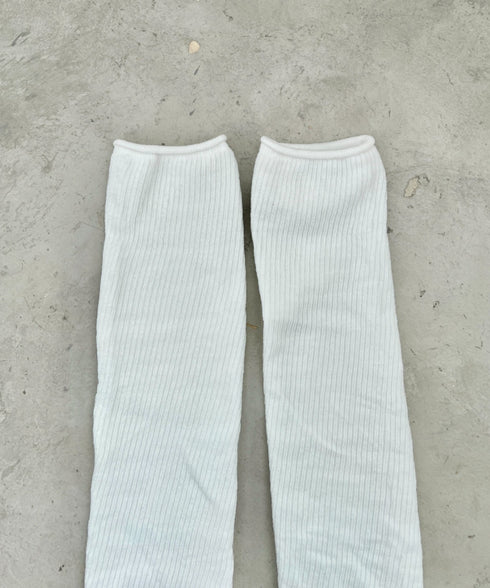 レース付きリブレッグウォーマー | SL6256024 | ホワイト