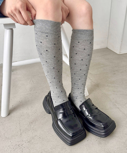 ドットハイソックス | SL6256025 | グレー