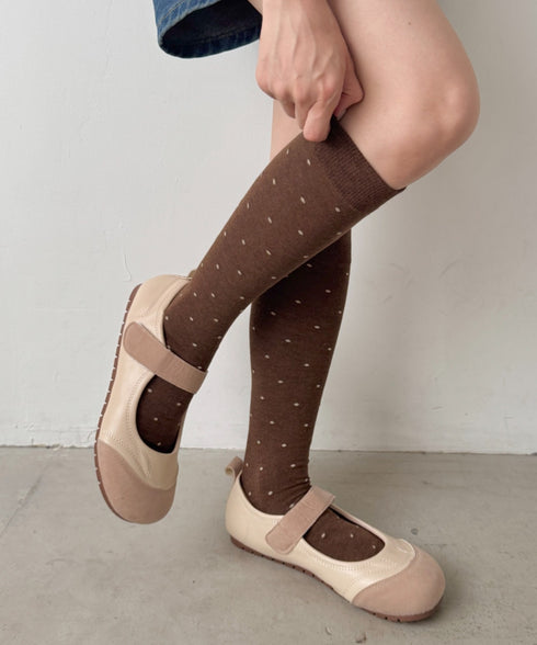 ドットハイソックス | SL6256025 | ブラウン