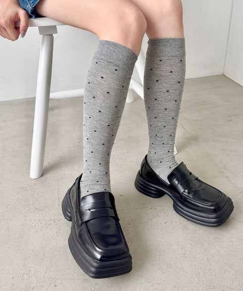 ドットハイソックス | SL6256025 | グレー