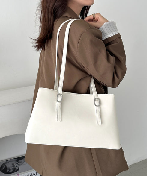 【7色展開】ダブルハンドルスクエアバッグ | CL1256008 | オフホワイト