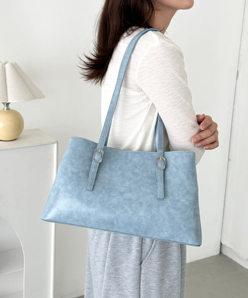 【7色展開】ダブルハンドルスクエアバッグ | CL1256008 | ブルー