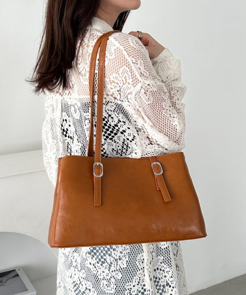 【7色展開】ダブルハンドルスクエアバッグ | CL1256008 | キャメル