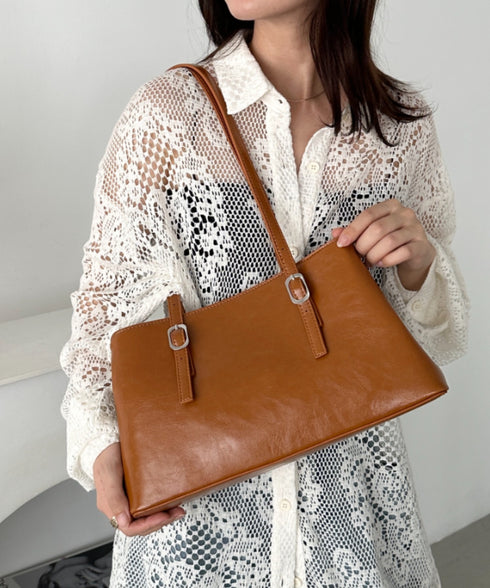 【7色展開】ダブルハンドルスクエアバッグ | CL1256008 | キャメル