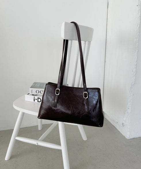 【7色展開】ダブルハンドルスクエアバッグ | CL1256008 | ブラウン