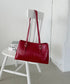 【7色展開】ダブルハンドルスクエアバッグ | CL1256008 | レッド