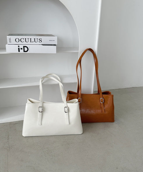 【7色展開】ダブルハンドルスクエアバッグ | CL1256008 | オフホワイト